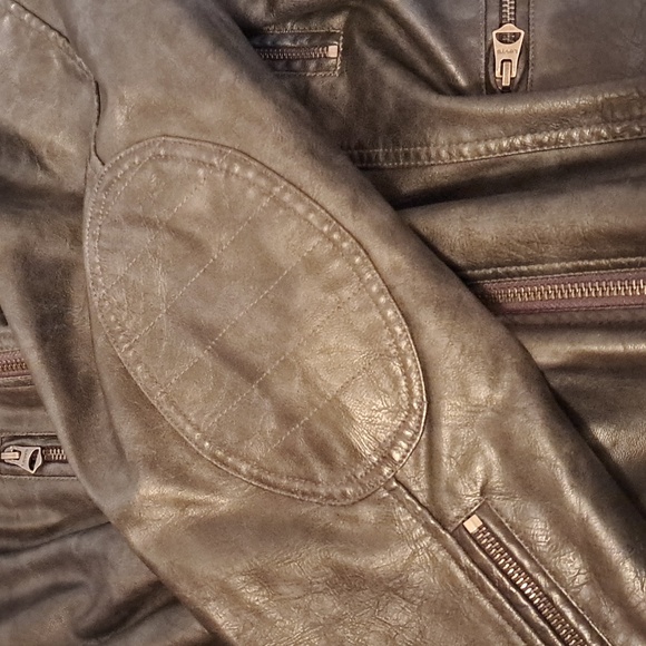 Levi Strauss Mens Jacket, Distressed Moto Style, Black (Faux Leather) L/XL - Picture 8 of 15